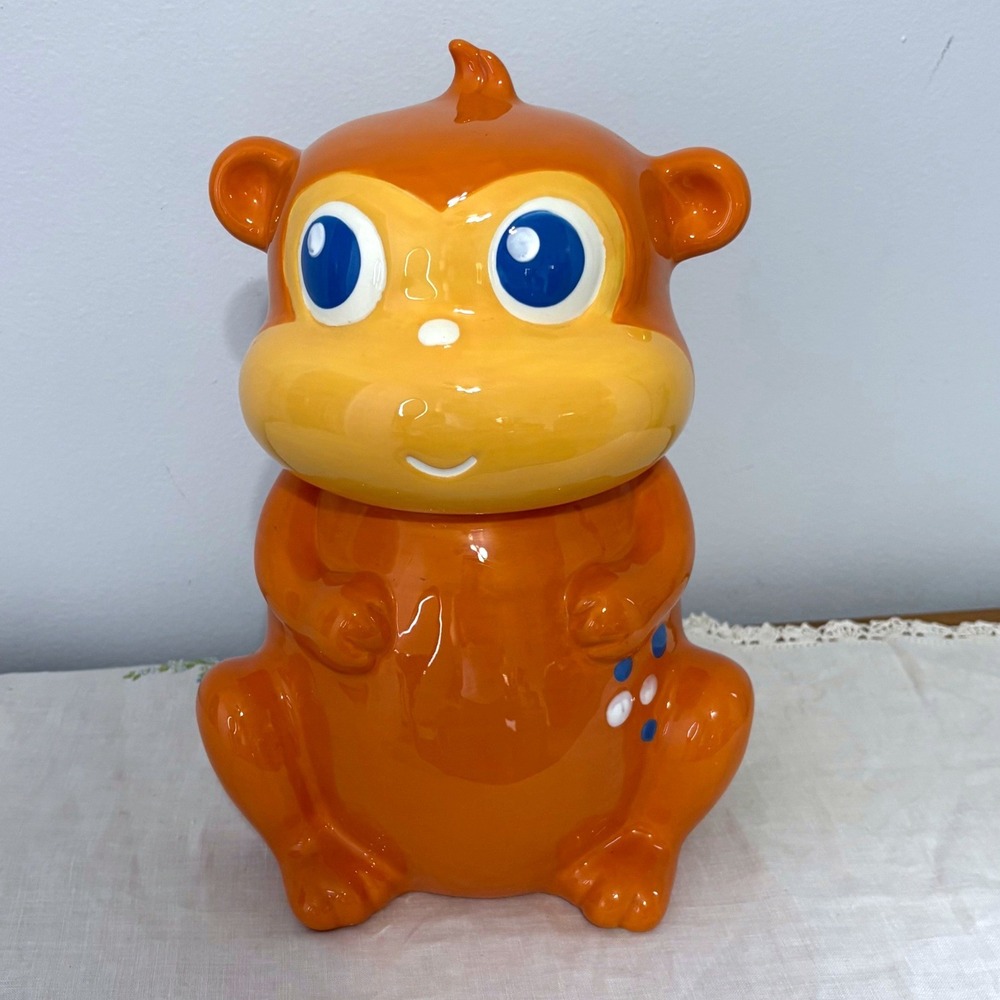 Target Home 2009 Orange Monkey Ceramic Cookie Jar